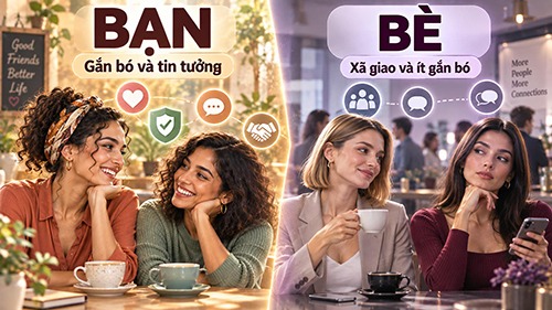 Sự khác nhau giữa bạn và bè là gì? Cách nhận biết bạn tốt 2 Sự khác nhau giữa bạn và bè về thái độ