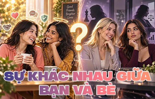 Sự khác nhau giữa bạn và bè